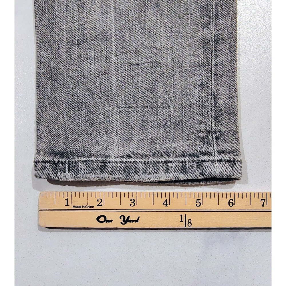 ALL SAINTS Rex Jeans Mens 31x32 Gray Wash Button Fly Distressed Slim Fit Denim - Picture 9 of 10